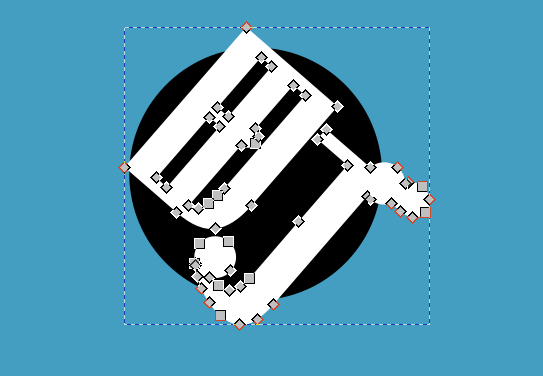 Inkscape いくつかのオブジェクトを一つに統合