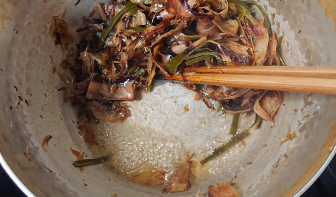 お酒や味醂の水分が飛んだ