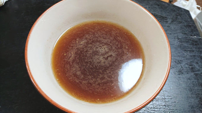 残っていたラーメンスープ