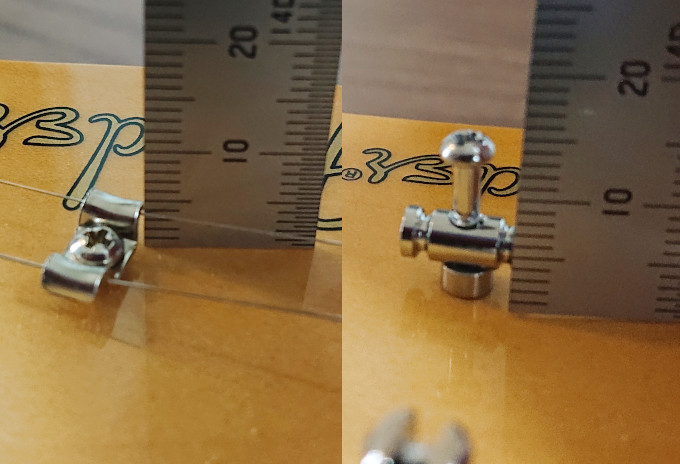 テンションピンの高さ比較 GOTOH ゴトー ストリングリテーナー フェンダー純正