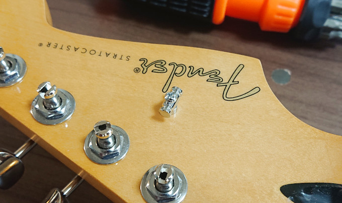 GOTOH ゴトー ストリングリテーナー 付け替え完了