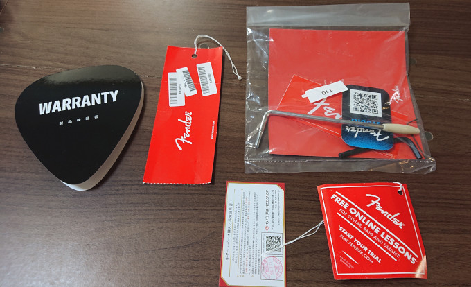 Fender PlayerII Stratocaster White Blonde　付属品